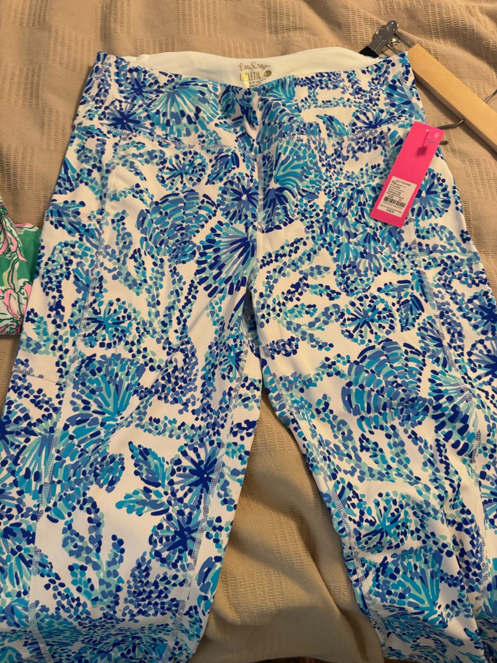 Lilly Pulitzer Blue & Turquoise Floral Print Leggings